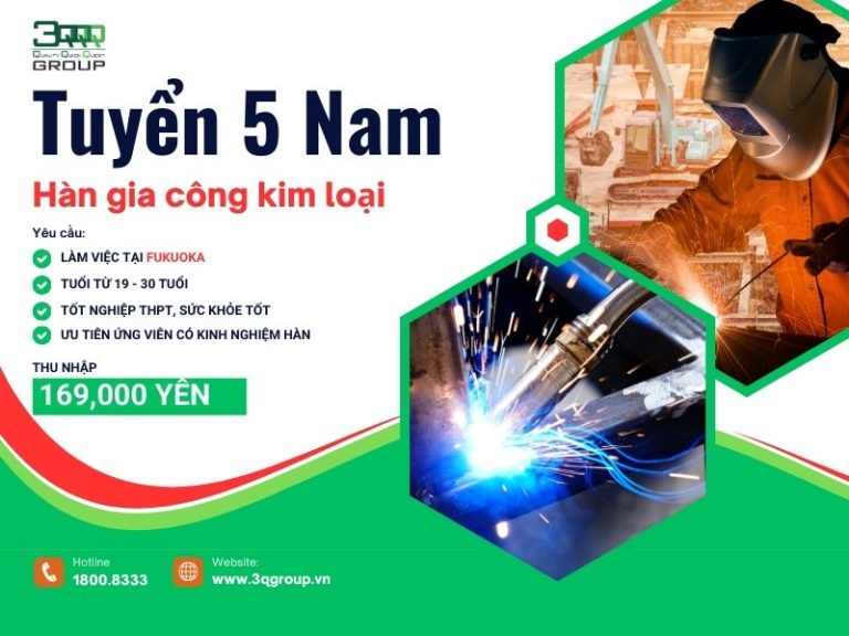 Tuyển 5 Nam Vận hành máy làm việc tại Kagoshima Nhật Bản